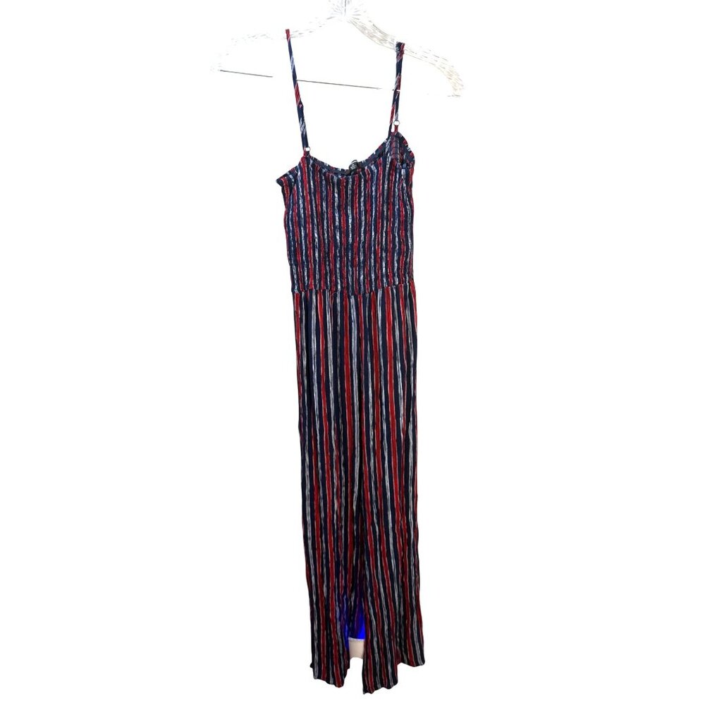 Ambiance Womens M Sleeveless Striped Jumpsuit‎